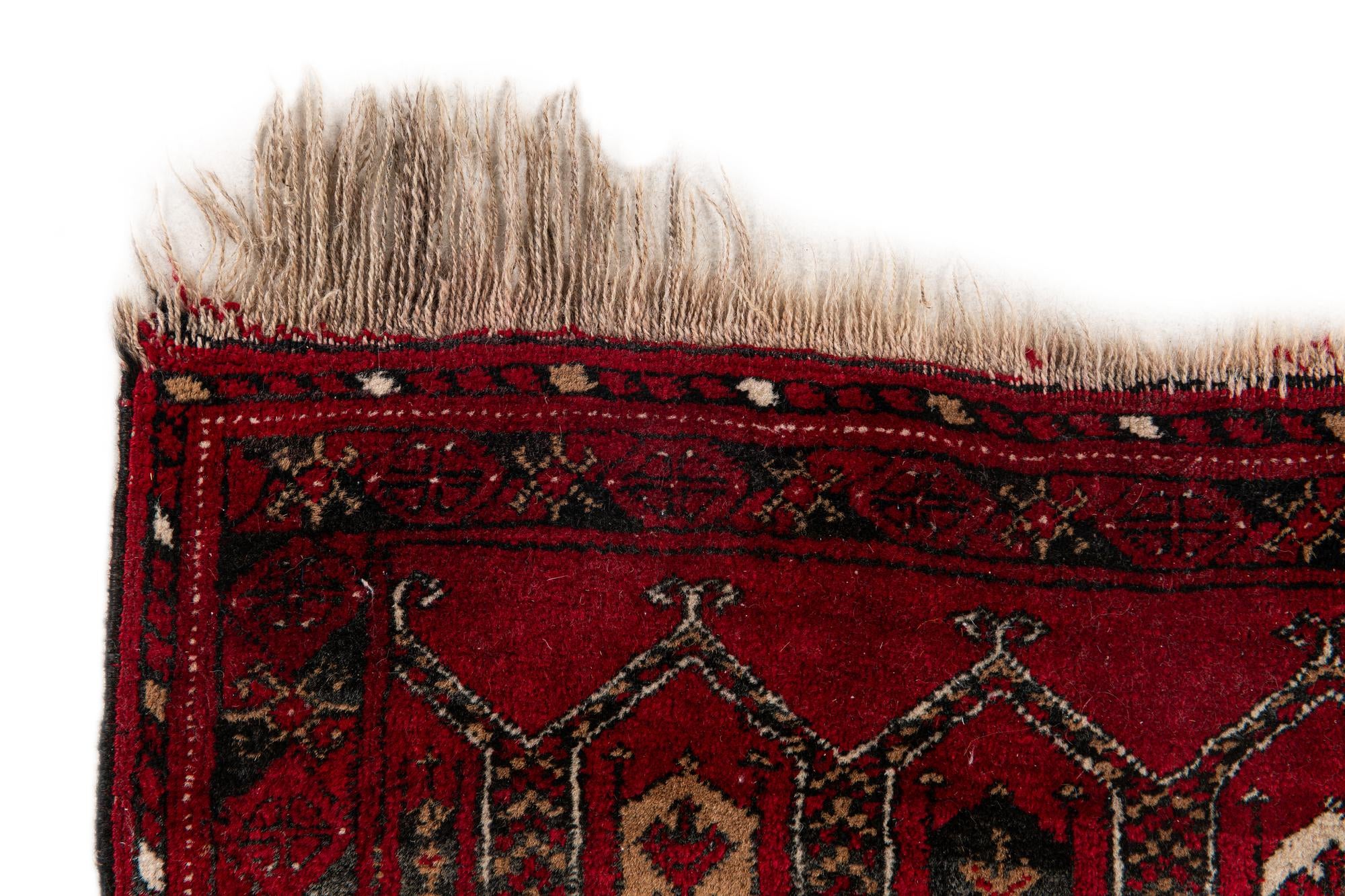 2' 6 x 3' 11 Hand Knotted Afghan Akhche Oriental Wool Rug