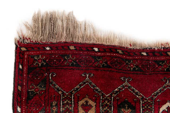 2' 6 x 3' 11 Hand Knotted Afghan Akhche Oriental Wool Rug