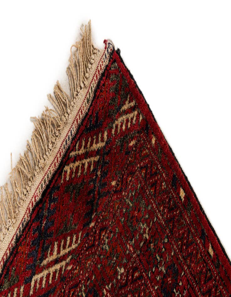 Detail image of 1' 11 x 3' 6  Hand Knotted Afghan Akhche Wool Rug