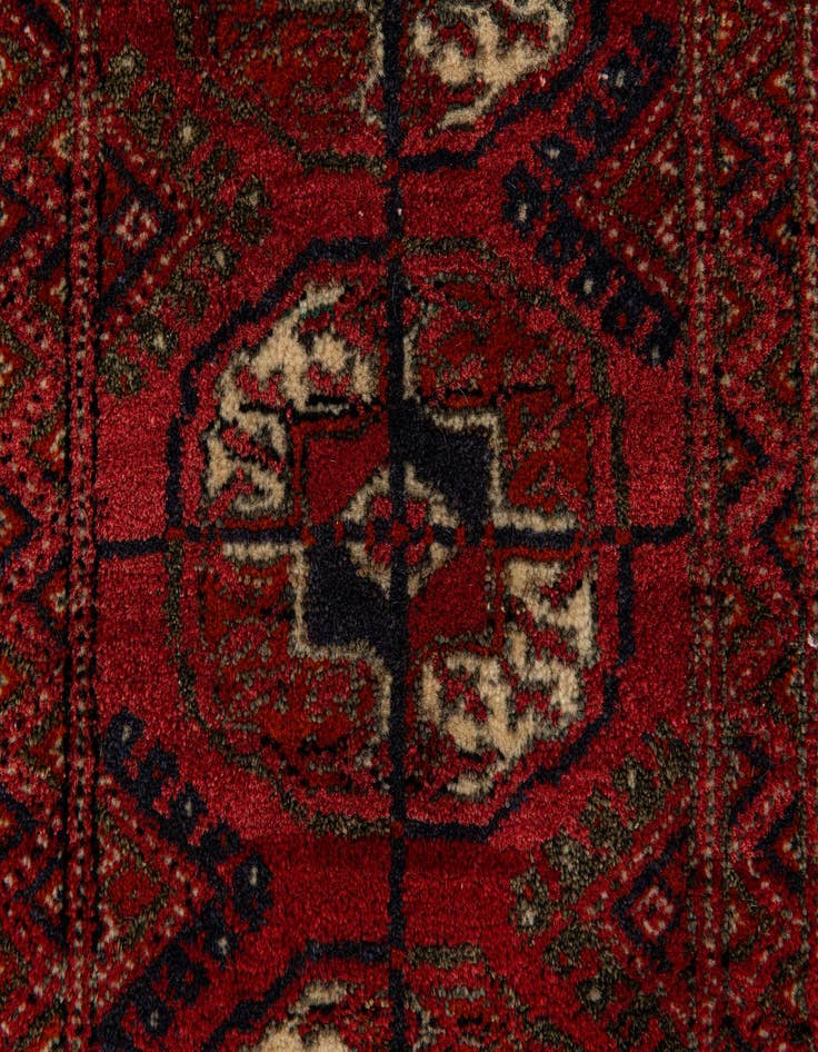 Detail image of 1' 11 x 3' 6  Hand Knotted Afghan Akhche Wool Rug
