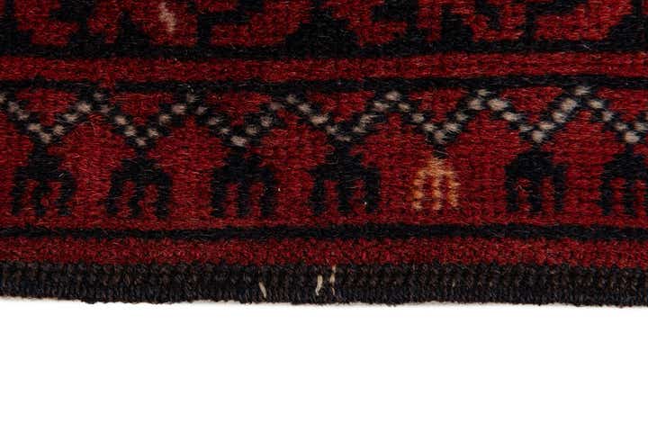 110cm x 200cm anudado a mano Afghan Akhche Alfombra Lana