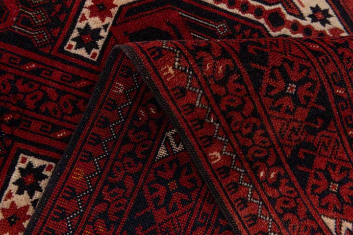 110cm x 200cm anudado a mano Afghan Akhche Alfombra Lana