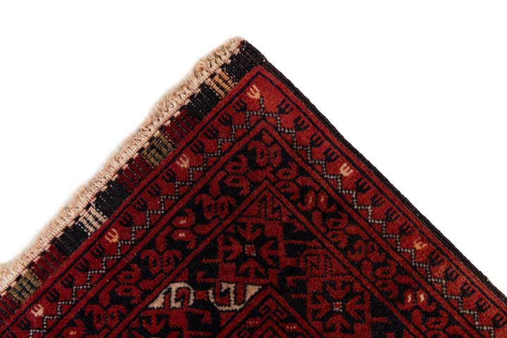 110cm x 200cm anudado a mano Afghan Akhche Alfombra Lana