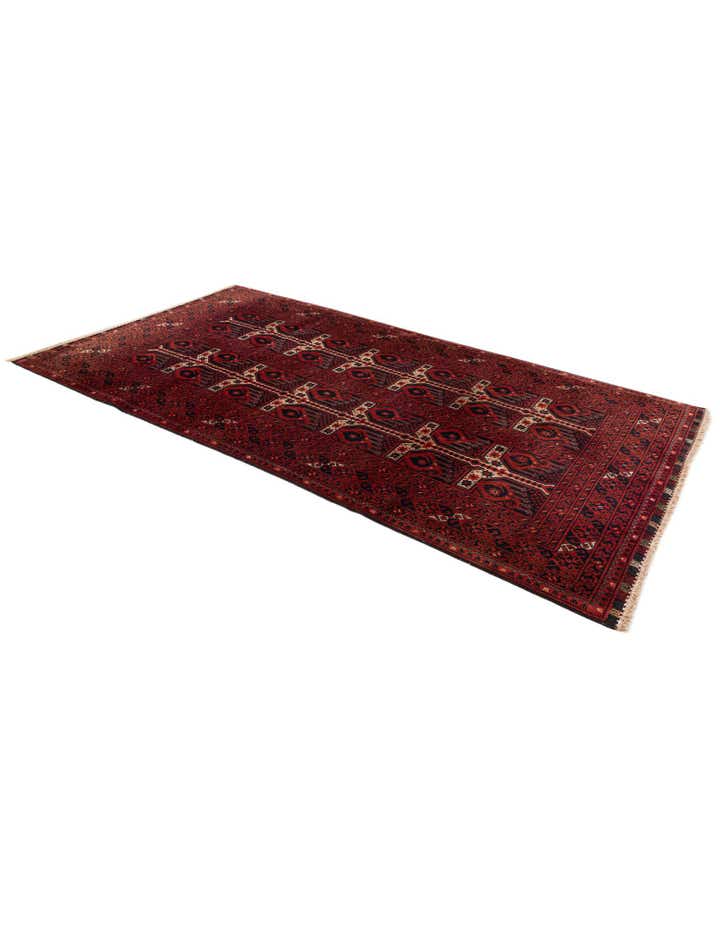 110cm x 200cm anudado a mano Afghan Akhche Alfombra Lana