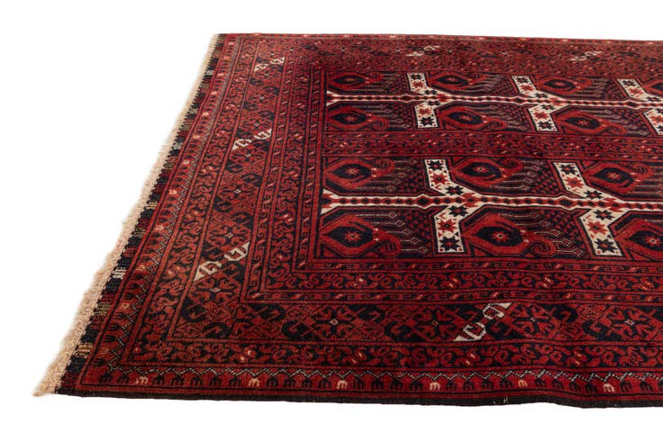 Detail image of 110cm x 200cm anudado a mano Afghan Akhche Alfombra Lana
