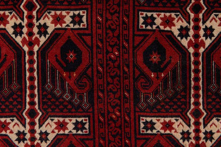 110cm x 200cm anudado a mano Afghan Akhche Alfombra Lana
