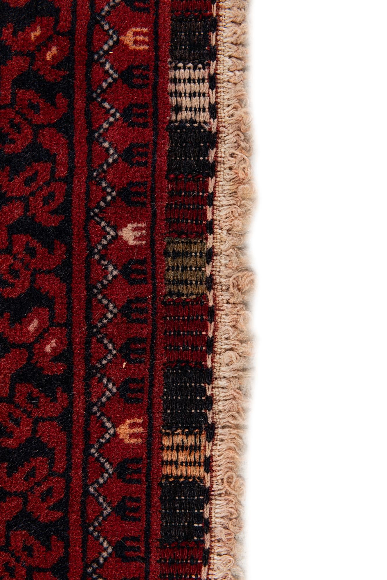 110cm x 200cm anudado a mano Afghan Akhche Alfombra Lana