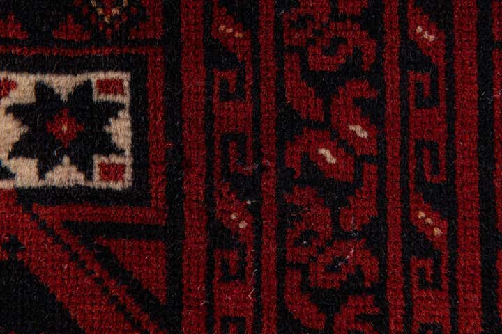 110cm x 200cm anudado a mano Afghan Akhche Alfombra Lana