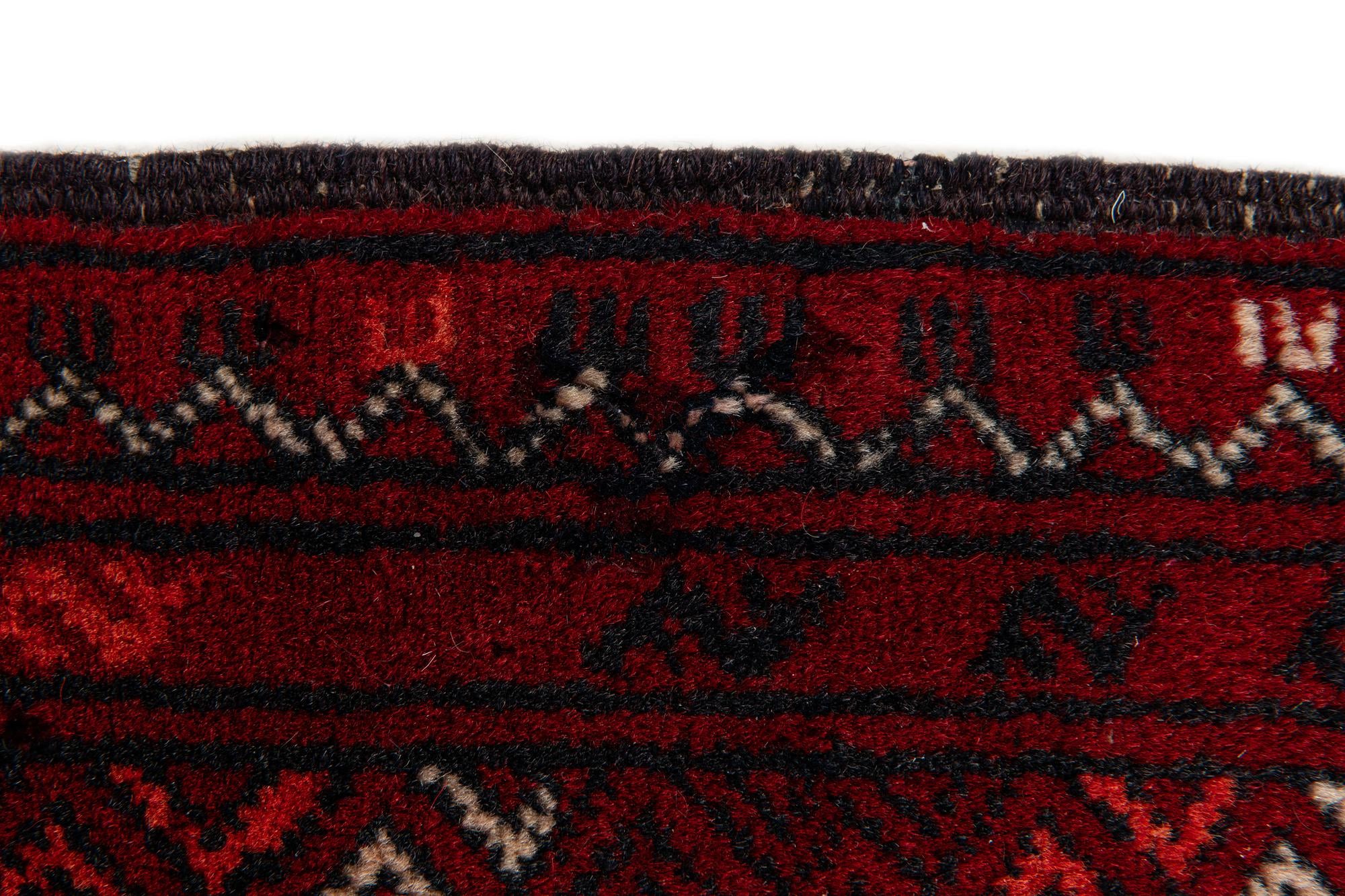 3' 5 x 6' 7 Hand Knotted Afghan Akhche Wool Rug