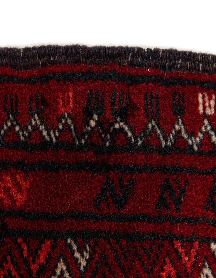 Detail image of 3' 5 x 6' 7  Hand Knotted Afghan Akhche Wool Rug