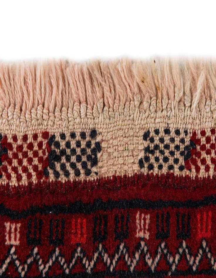 Detail image of 3' 5 x 6' 7  Hand Knotted Afghan Akhche Wool Rug