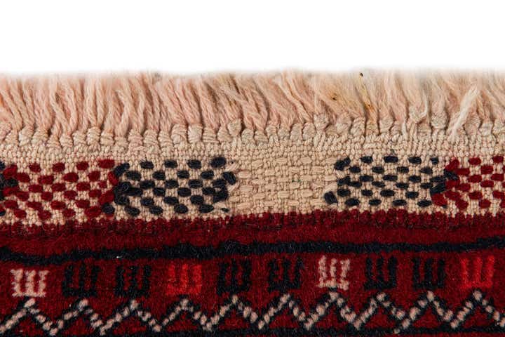 3' 5 x 6' 7 Hand Knotted Afghan Akhche Wool Rug