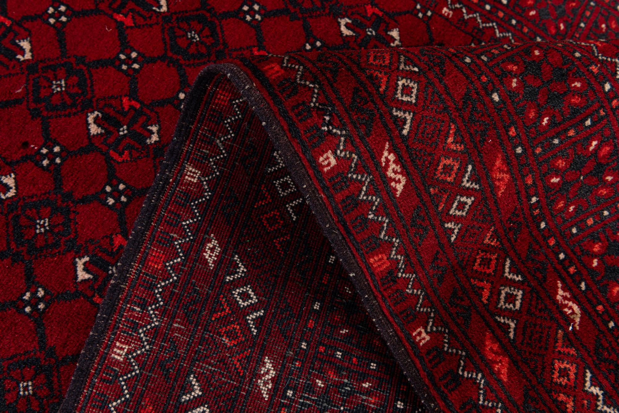 3' 5 x 6' 7 Hand Knotted Afghan Akhche Wool Rug