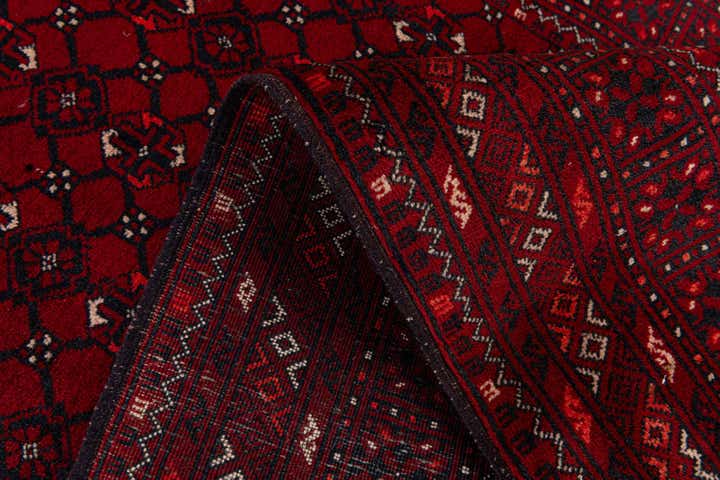3' 5 x 6' 7 Hand Knotted Afghan Akhche Wool Rug