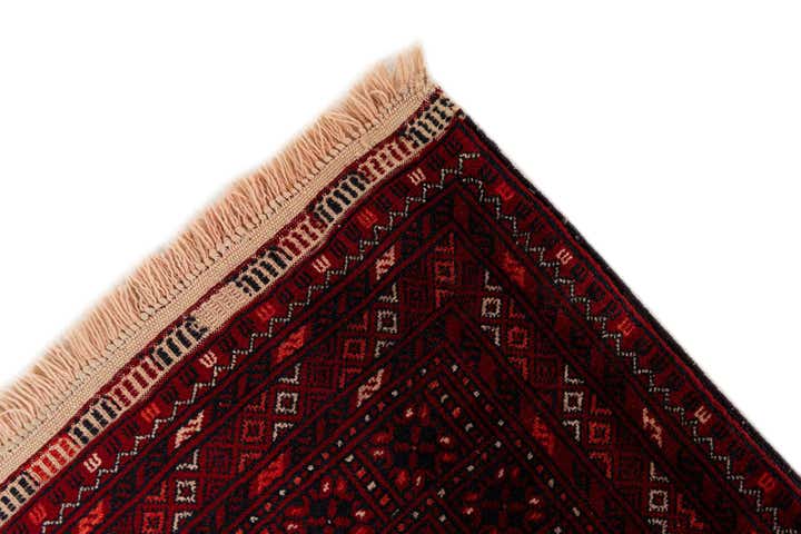 3' 5 x 6' 7 Hand Knotted Afghan Akhche Wool Rug