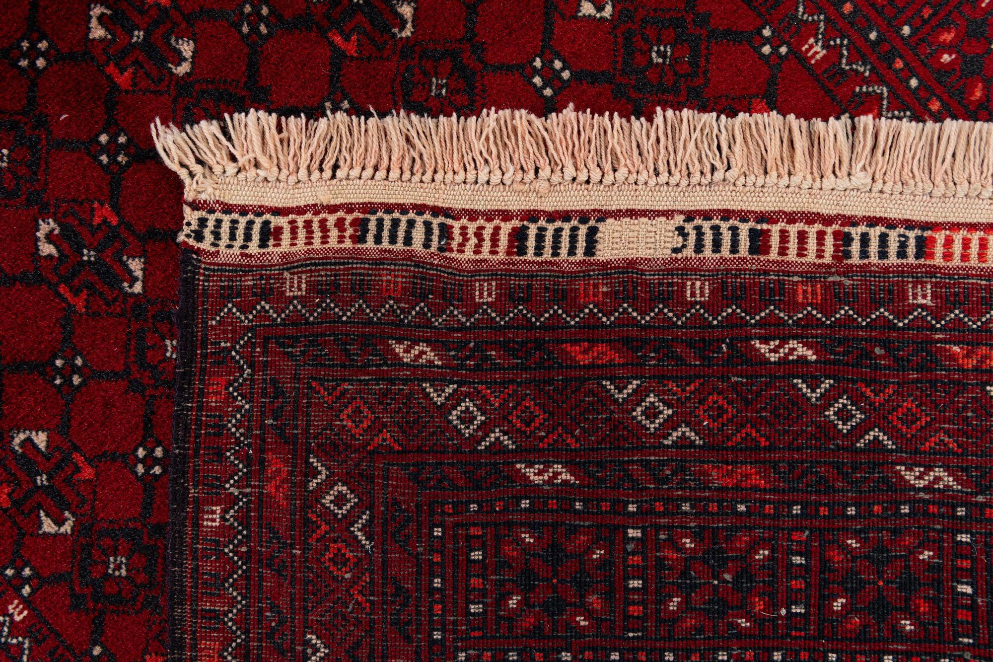 3' 5 x 6' 7 Hand Knotted Afghan Akhche Wool Rug