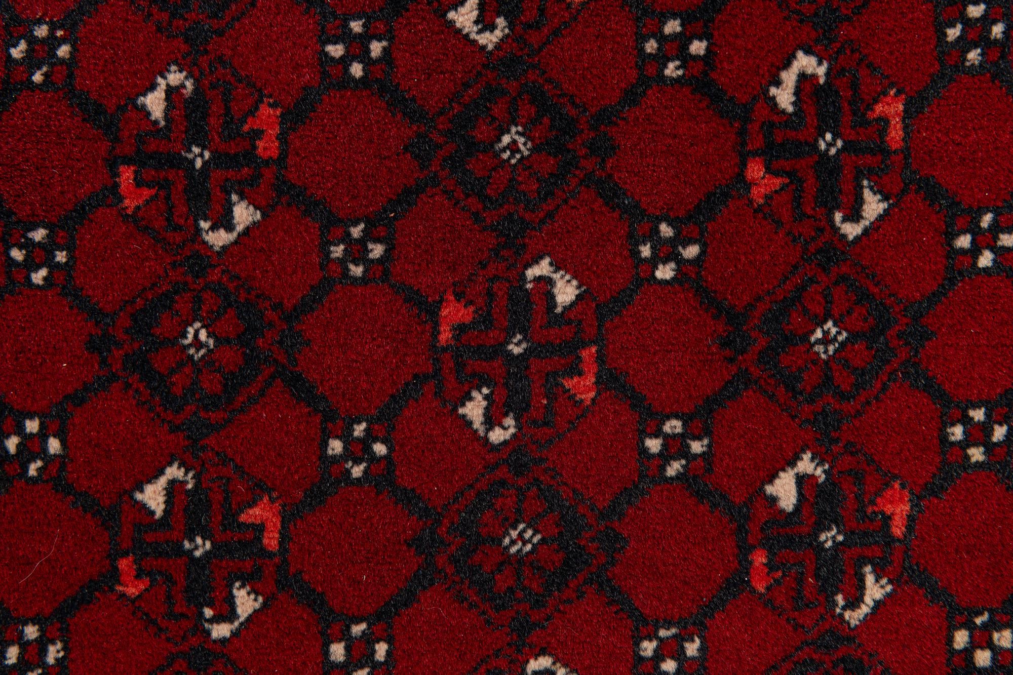 3' 5 x 6' 7 Hand Knotted Afghan Akhche Wool Rug