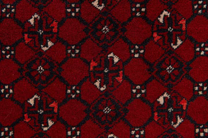 3' 5 x 6' 7 Hand Knotted Afghan Akhche Wool Rug