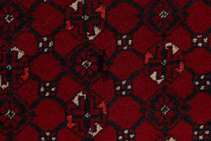 3' 5 x 6' 7 Hand Knotted Afghan Akhche Wool Rug