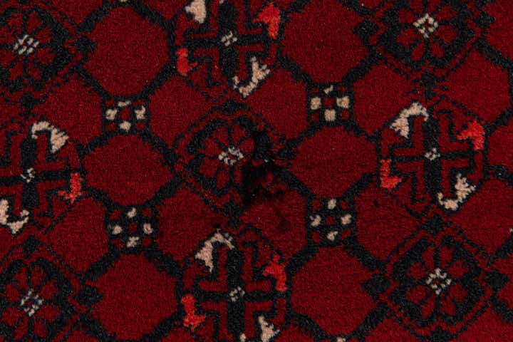 3' 5 x 6' 7 Hand Knotted Afghan Akhche Wool Rug