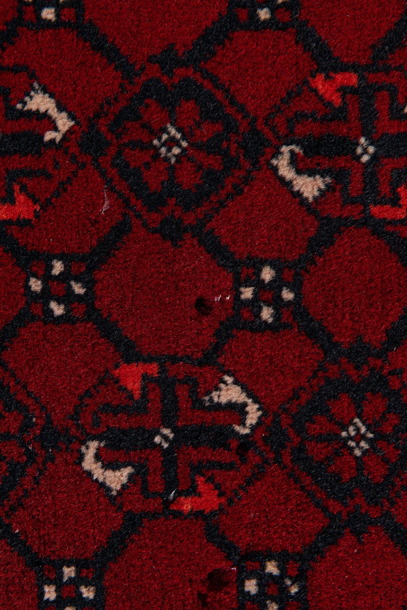 3' 5 x 6' 7 Hand Knotted Afghan Akhche Wool Rug