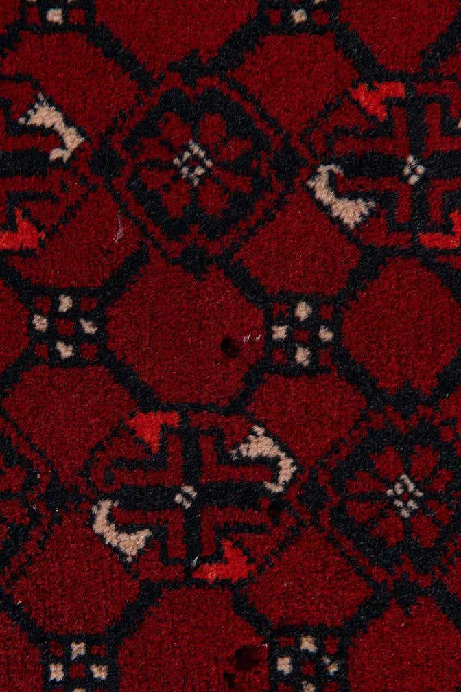 3' 5 x 6' 7 Hand Knotted Afghan Akhche Wool Rug