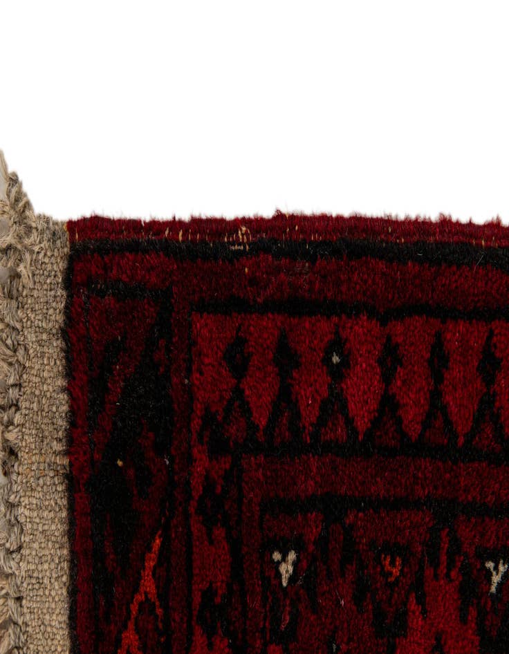 Detail image of 5' 3 x 6' 9  Hand Knotted Afghan Akhche Wool Rug