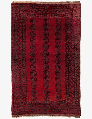 5' x 8' Hand Knotted Afghan Akhche Wool Rug