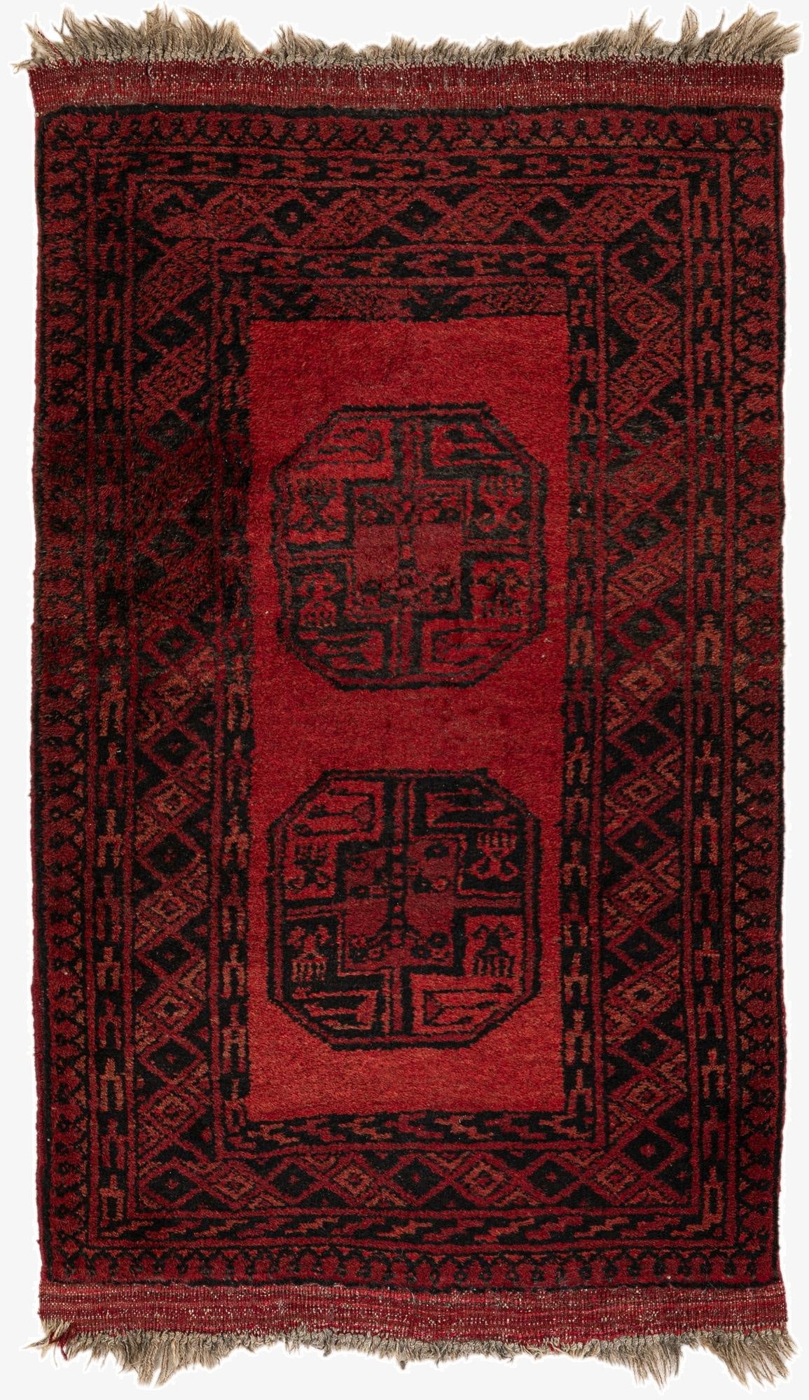 2' 3 x 4' 1  Hand Knotted Afghan Akhche Wool Rug