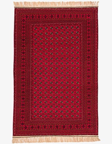 6' 6 x 10' 2 Hand Knotted Afghan Akhche Oriental Wool Rug