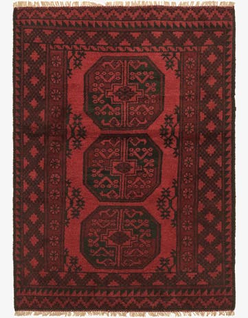 3' 3 x 4' 8 Hand Knotted Afghan Akhche Wool Rug