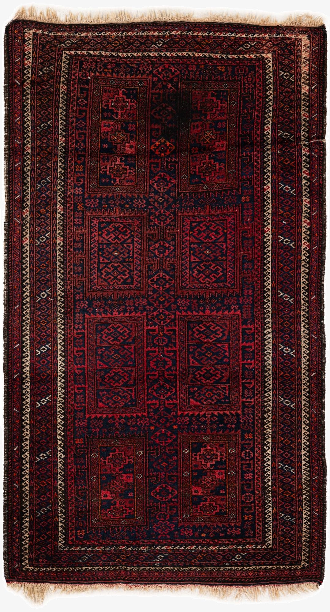 3' 3 x 5' 9  Hand Knotted Afghan Akhche Oriental Wool Rug