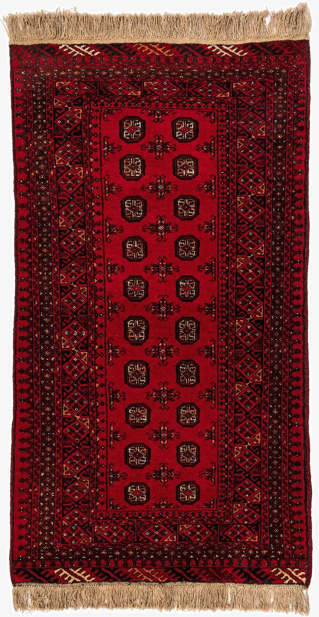 3' 4 x 6'  Hand Knotted Afghan Akhche Wool Rug