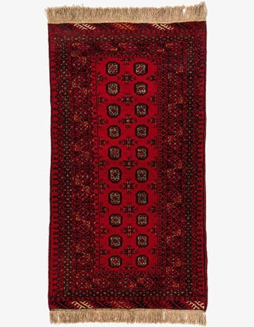 3' 4 x 6' Hand Knotted Afghan Akhche Wool Rug