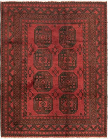 5' x 6' 4 Hand Knotted Afghan Akhche Wool Rug
