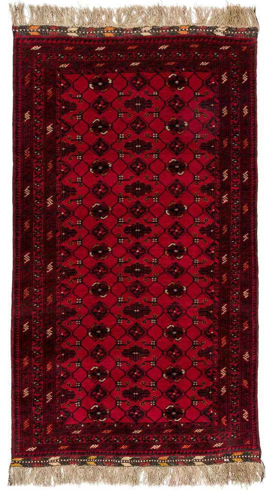 3' 6 x 6' 4 Hand Knotted Afghan Ersari Wool Rug