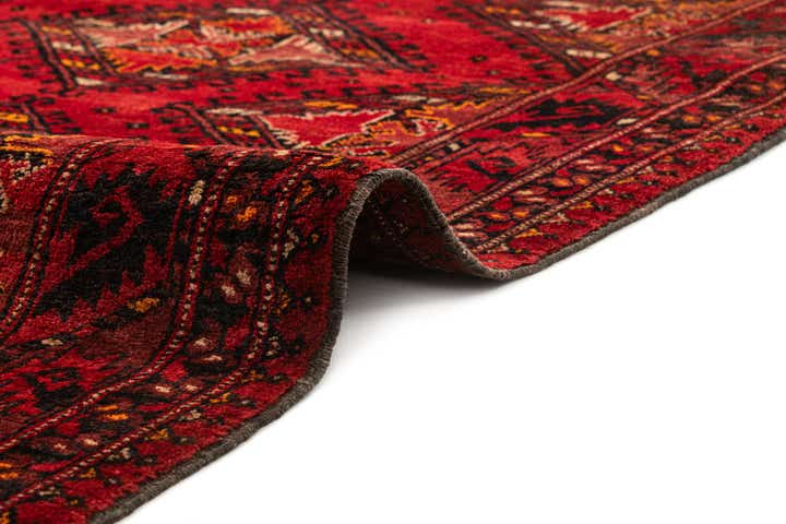 3' 7 x 6' 2 Hand Knotted Afghan Ersari Wool Rug