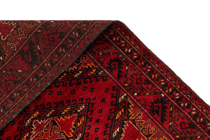 3' 7 x 6' 2 Hand Knotted Afghan Ersari Wool Rug