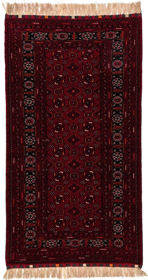 Detail image of 3' 6 x 6' 5 Hand Knotted Afghan Ersari Wool Rug