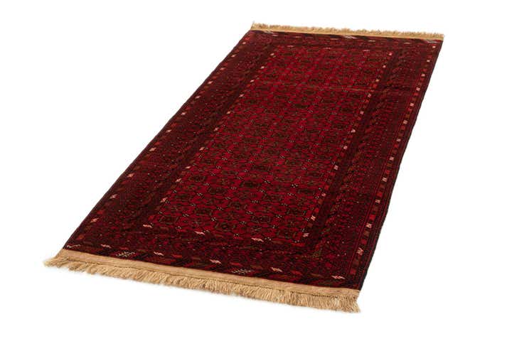 3' 6 x 6' 7 Hand Knotted Afghan Ersari Wool Rug