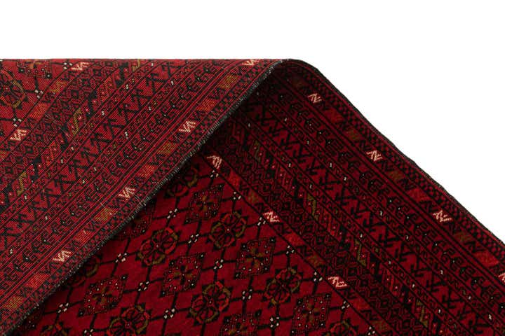 3' 6 x 6' 7 Hand Knotted Afghan Ersari Wool Rug