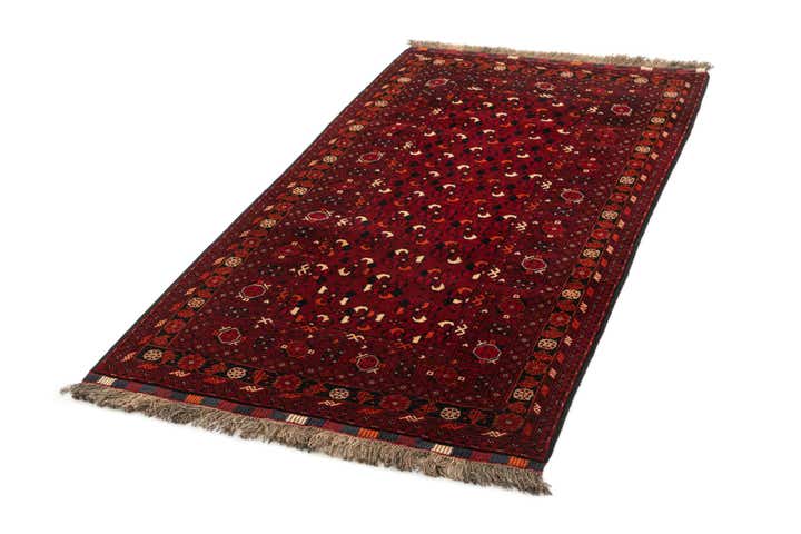 3' 6 x 6' 6 Hand Knotted Afghan Ersari Wool Rug