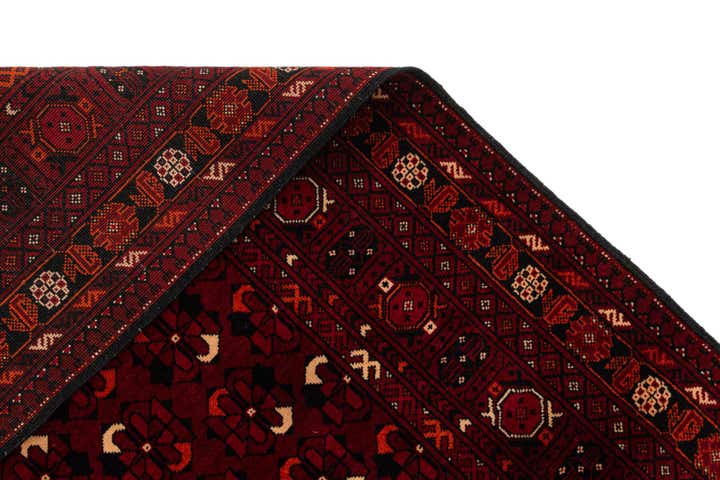 3' 6 x 6' 6 Hand Knotted Afghan Ersari Wool Rug