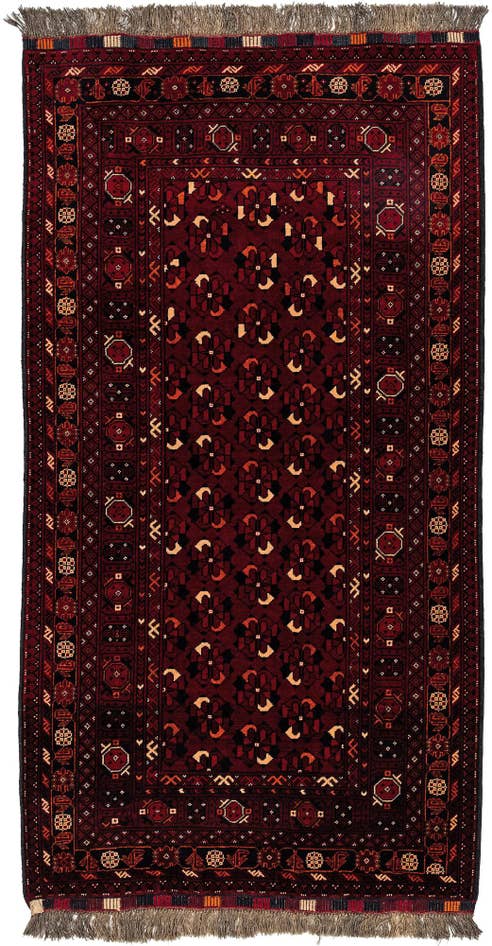Detail image of 3' 6 x 6' 6 Hand Knotted Afghan Ersari Wool Rug