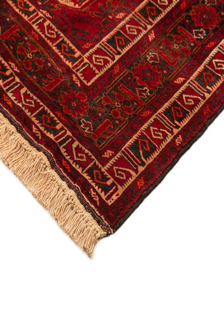 4' 9 x 7' 5 Hand Knotted Afghan Ersari Wool Rug