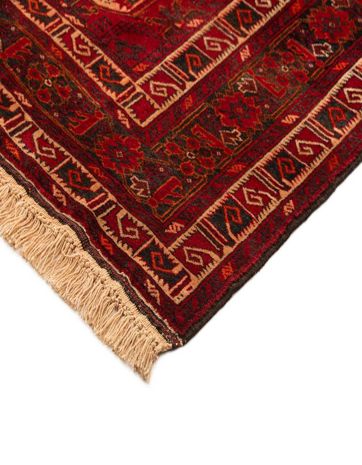 Detail image of 4' 9 x 7' 5 Hand Knotted Afghan Ersari Wool Rug