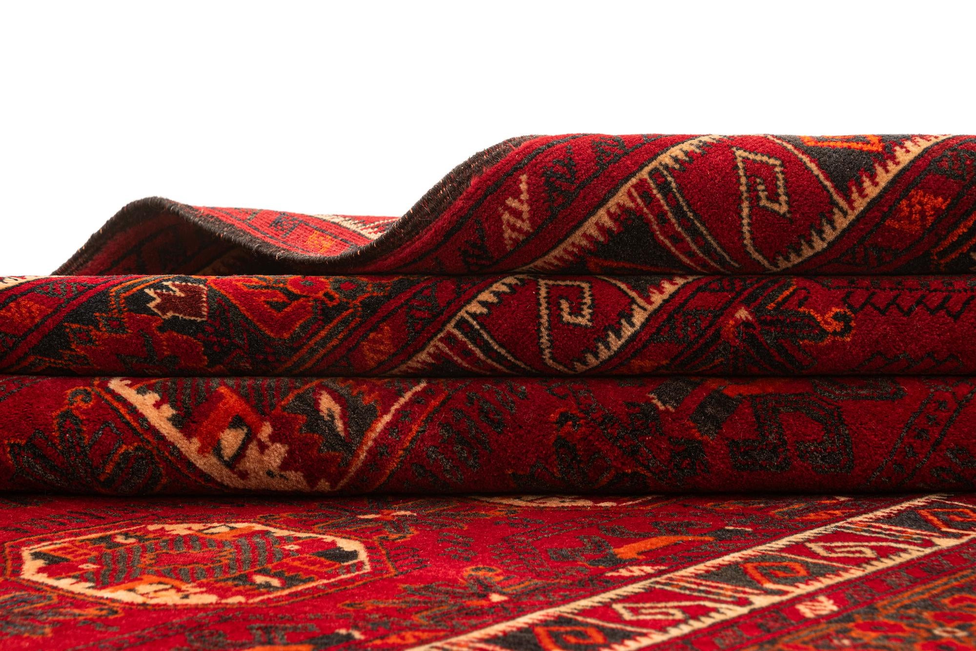 4' 9 x 7' 5 Hand Knotted Afghan Ersari Wool Rug