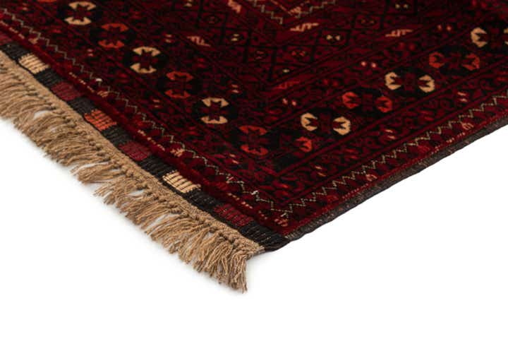 3' 7 x 6' 4 Hand Knotted Afghan Ersari Oriental Wool Rug