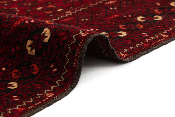 3' 7 x 6' 4 Hand Knotted Afghan Ersari Oriental Wool Rug