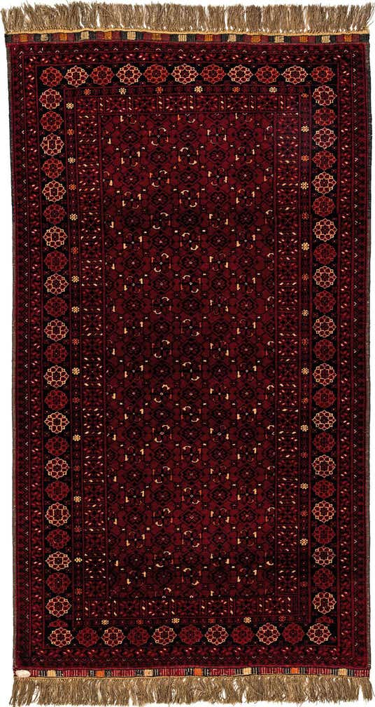 3' 6 x 6' 2 Hand Knotted Afghan Ersari Wool Rug